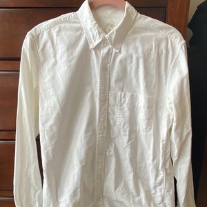 J. Crew White Oxford Button Down Shirt